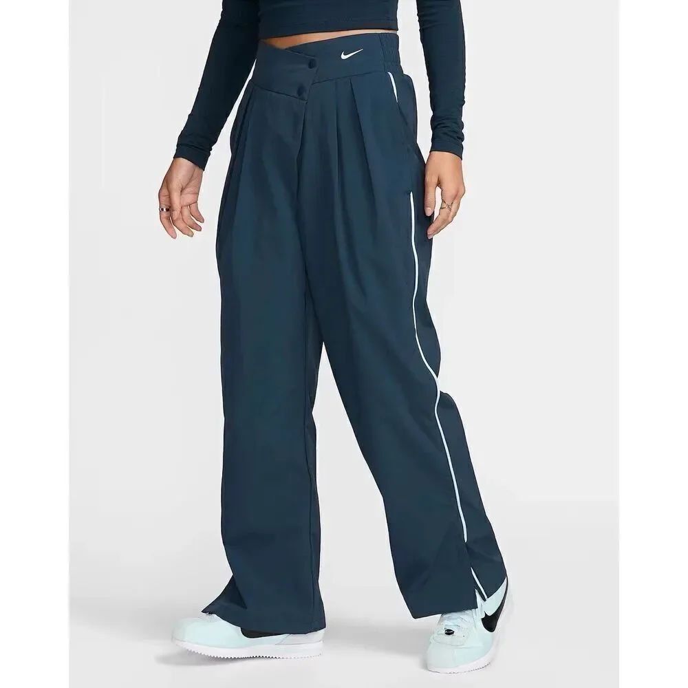 Size M- Nike Collection Women's Mid-Rise Repel Asymmetrical-Waist, Armory Navy.